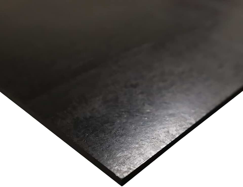 Nitrile Commercial Grade Rubber Sheet, Black, 60A, 0.250