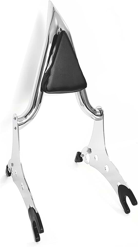 Chrome Sissy Bar Passenger Backrest Rear Pad Fit for Indian 2014-2022 2023 Chieftain Roadmaster Springfield Challenger Dark Horse(Not Fit Chief 2021+ Models)