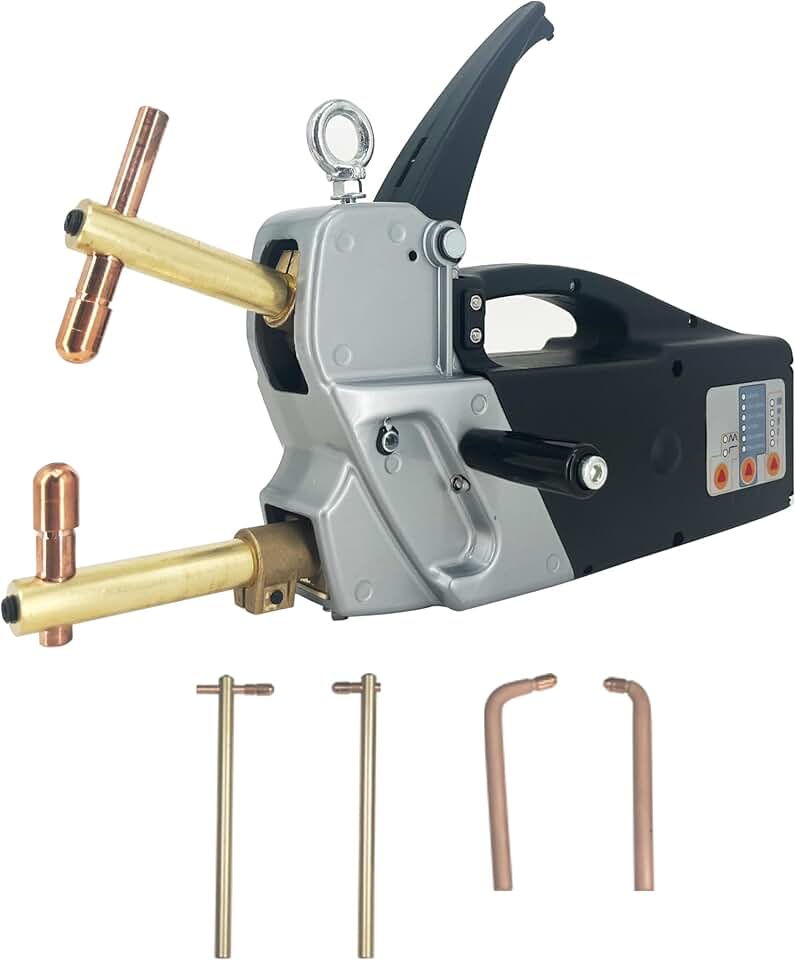Professional Portable Electric 110 Volt Spot Welder Machine with Replaceable Welding Electrode Arms and 3pcs Hexagon Key (110, Volts)