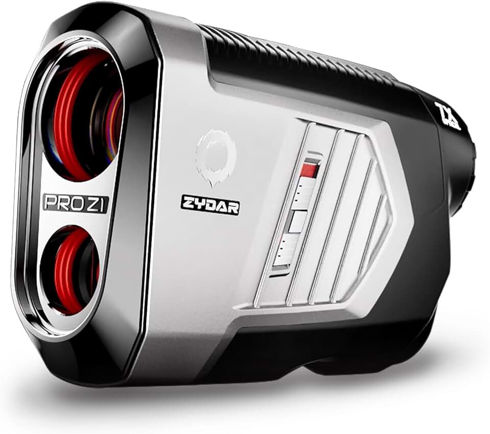 ZYDAR Pro Z1 Golf Rangefinder with Slope, 1300 Yard Range Laser Rangefinder, 7X Magnification, Flag Locking with Pulse Vibration, Magnetic, Aspherical Lens, Tournament Legal, Weather Resistant