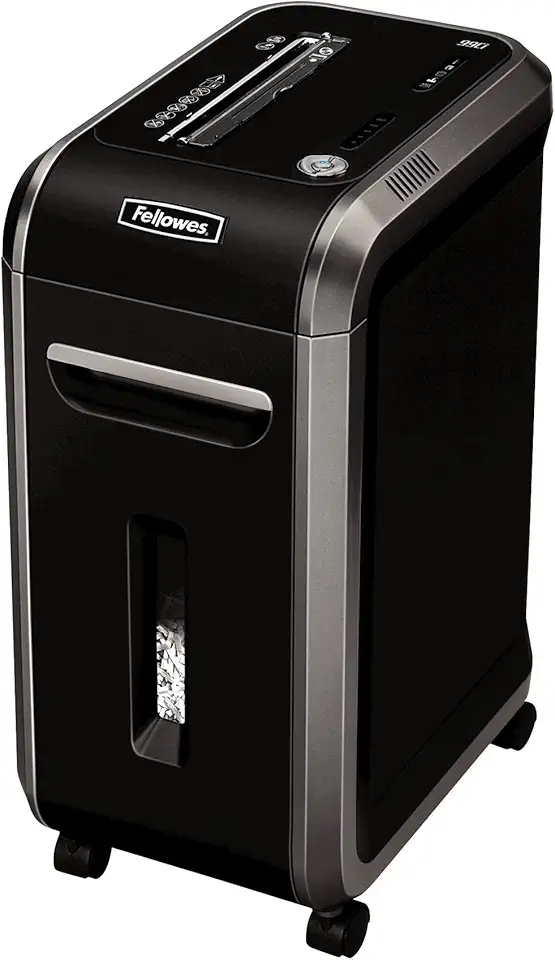 Fellowes ‎Powershred 99Ci 18-Sheet 100% Jam-Proof Heavy Duty Crosscut Paper Shredder Machine for Office and Home, Black/Gray 3229901