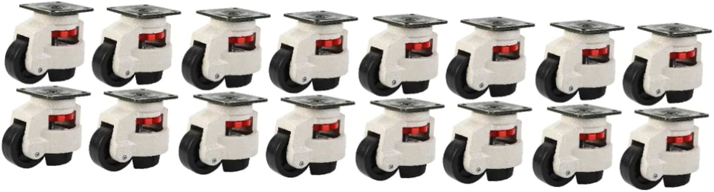 VILLCASE 16 Pcs Leveling Wheel Workbench Casters Caster Wheels Heavy Duty Heavy Duty Casters Leveling Feet Wheels Gd- 80f Leveling Caster Furniture Steel Wheel White