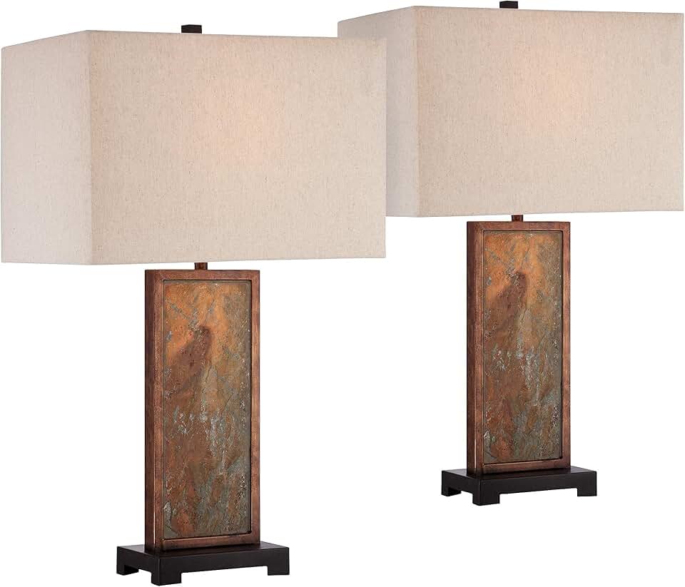 Franklin Iron Works Yukon Modern Rustic Style Table Lamps 30