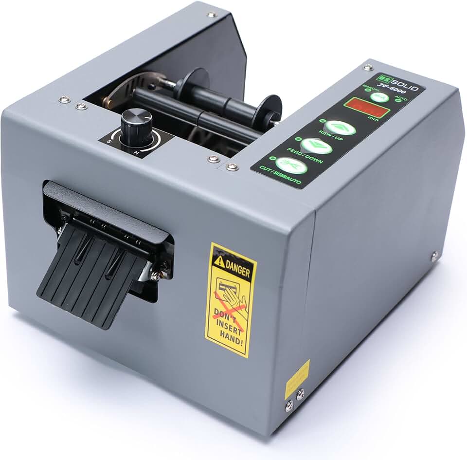 U.S. Solid Automatic Tape Dispenser JF-6000, Cutting Multiple Tapes Width 0.32 to 3.15 in, Length 0.79 to 39.33 in