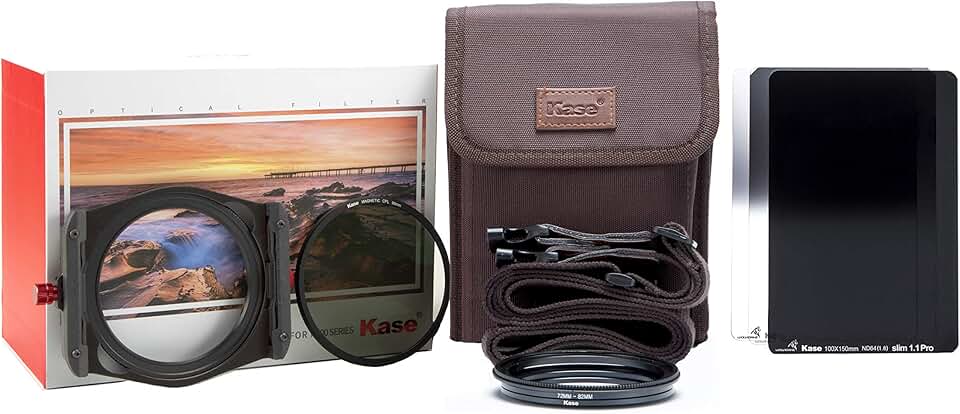 Kase Slim K9 1.1mm Wolverine Shockproof 100mm 4 Filter High End Magnetic Holder Kit 67mm 72mm 77mm 82mm Optical Glass Oversized ND64 Soft Grad 0.9 Reverse Grad 0.9 CPL 100