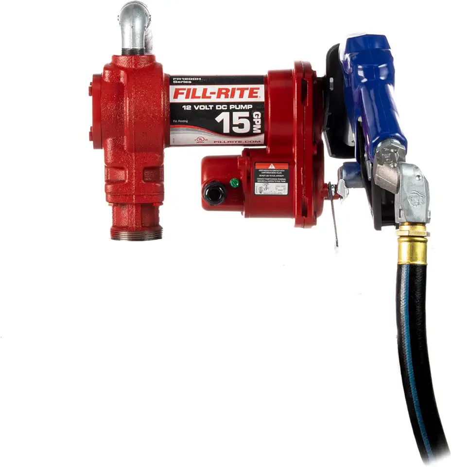 Fill-Rite FR1210HARC 12V 15 GPM Fuel Transfer Pump with Arctic, Cold Weather, Package | Gasoline, Diesel, Kerosene, Ethanol & Methanol Blends & Biodiesel