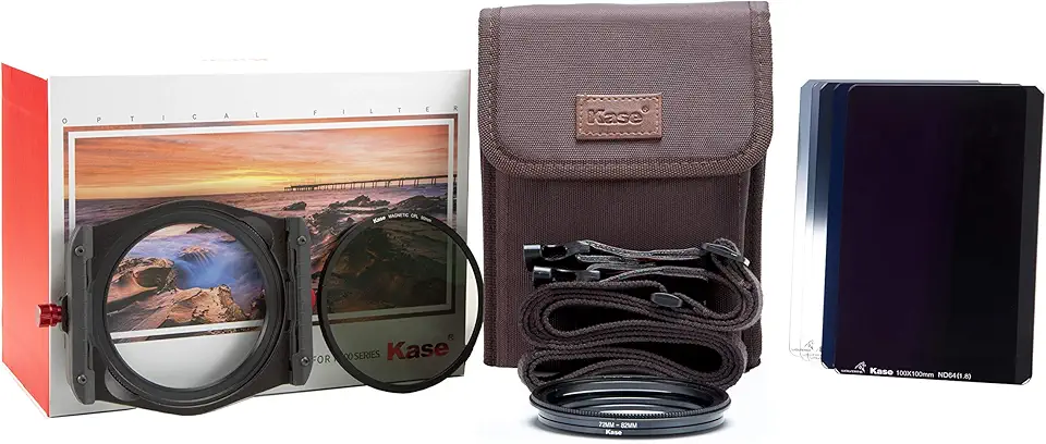 Kase K9 Wolverine Shockproof 100mm 6 Filter Master Magnetic Holder Kit 67mm 72mm 77mm 82mm Optical Glass Oversized ND64 ND1000 Soft Grad 0.9 Soft Grad 1.2 Reverse Grad 0.9 CPL 100