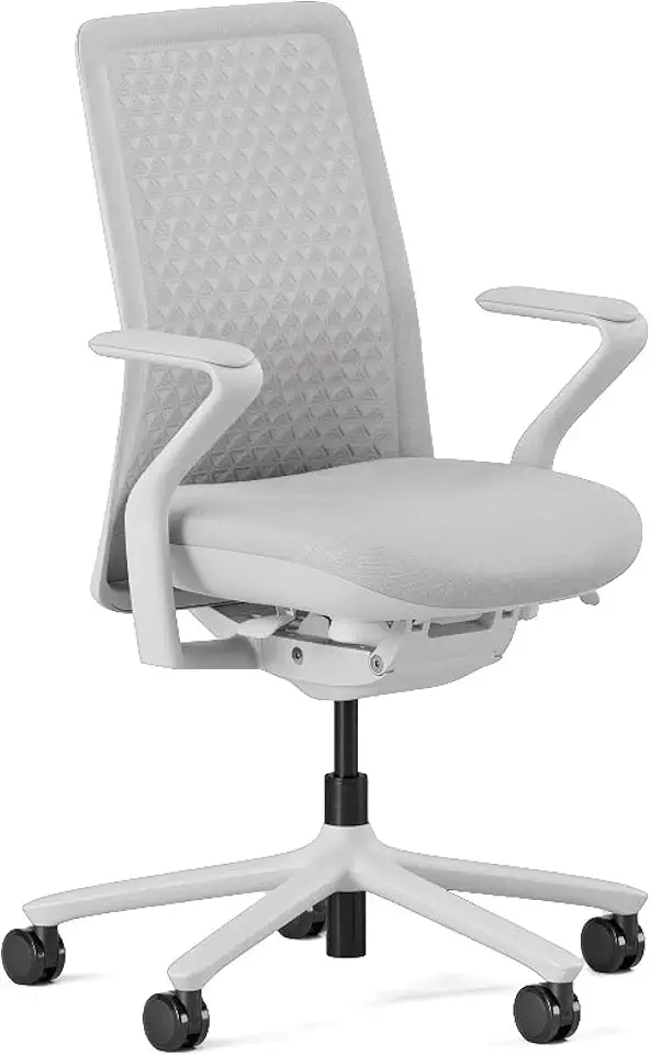 Branch Verve Chair - High Performance Executive Office Chair with Contoured Seat Back and Adjustable Lumbar Rest - High Density Foam Cushion with Aluminum Base - Up to 275 lbs - Mist