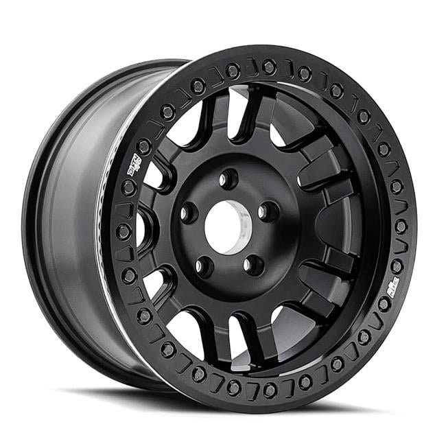17 x 9 in. 5 x 127 Bolt Pattern -38 mm Offset 71.5 mm Hub 9314 Canyon Race Matte Black Wheel