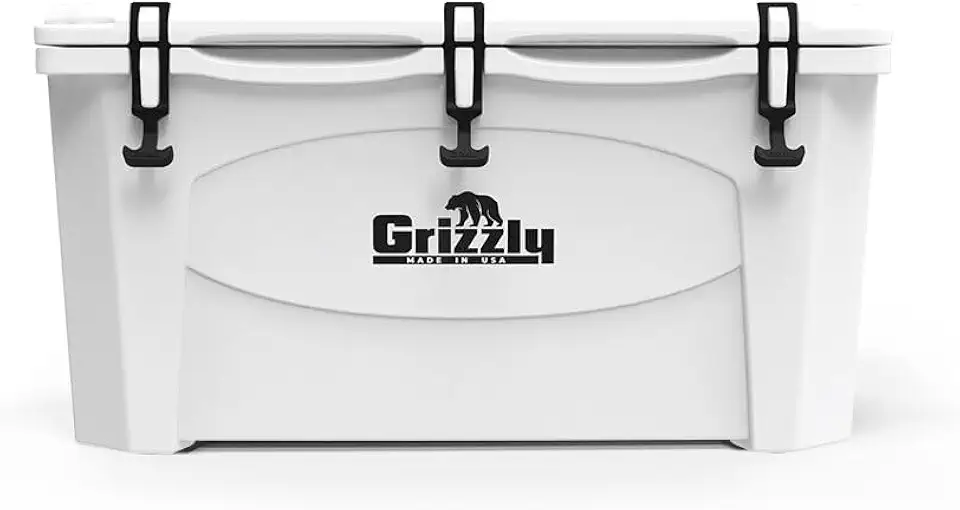 Grizzly 75 Cooler | 75 qt Ice Chest Durable Rotomolded Insulated | Made in USA | Warranty for Life | for Beach Boat Camping Fishing Hunting | G75