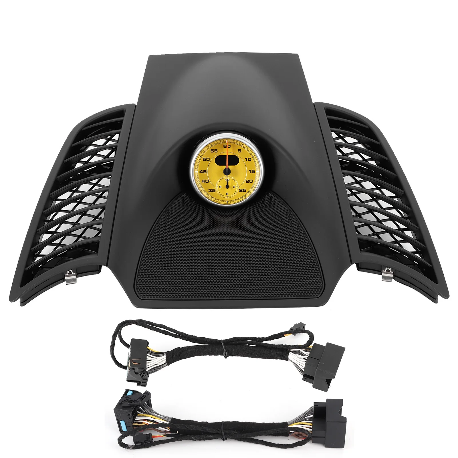 Instrument Dashboard Panel Upper Cover Trim with Clock 958552189015Q0 Fit for Cayenne 20112017 Chronomtre jaune