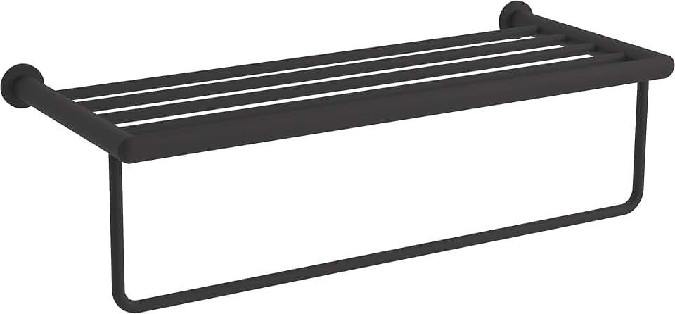 Towel Rack by KOHLER, Bathroom Towel Shelf Hotelier, Kumin Collection, Matte Black, K-24552-BL