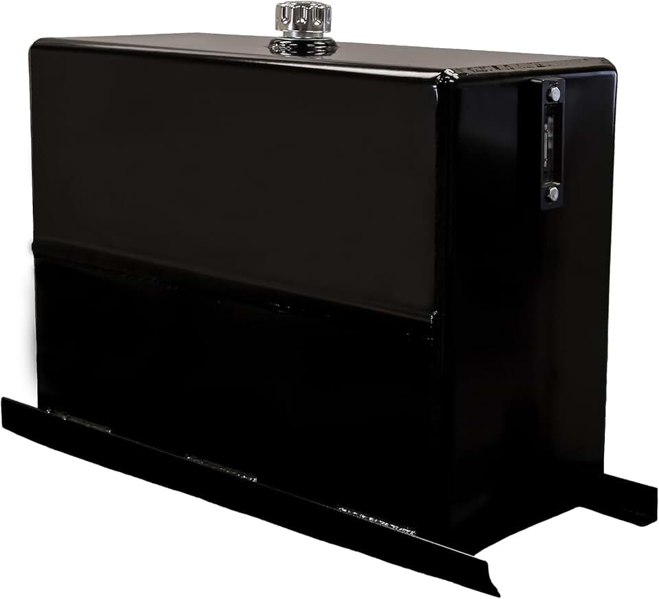 Buyers Products UR50S 50 Gallon Upright Steel Hydraulic Reservoir, Included Temperature Sight Gauge And Mounting Hardware