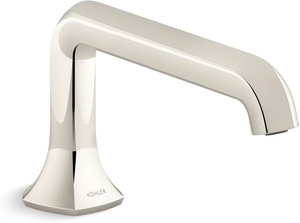 Kohler 27017-SN OCCASION™ Deck-mount bath spout with Straight design, Vibrant Polished Nickel