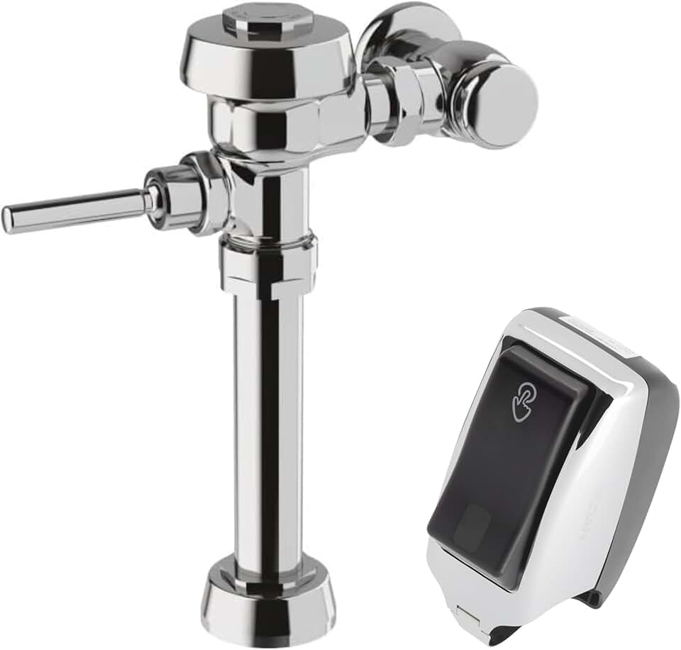 Sloan Royal 111 Water Closet Flushometer, 3010000 & Sloan EBV-200-A Retrofit, 3325201 Bundle - Fixture Connection Top Spud, 1.6 GPF Flush Valve, Exposed Side Mount Sensor, 72 Hour Sentinel Flush