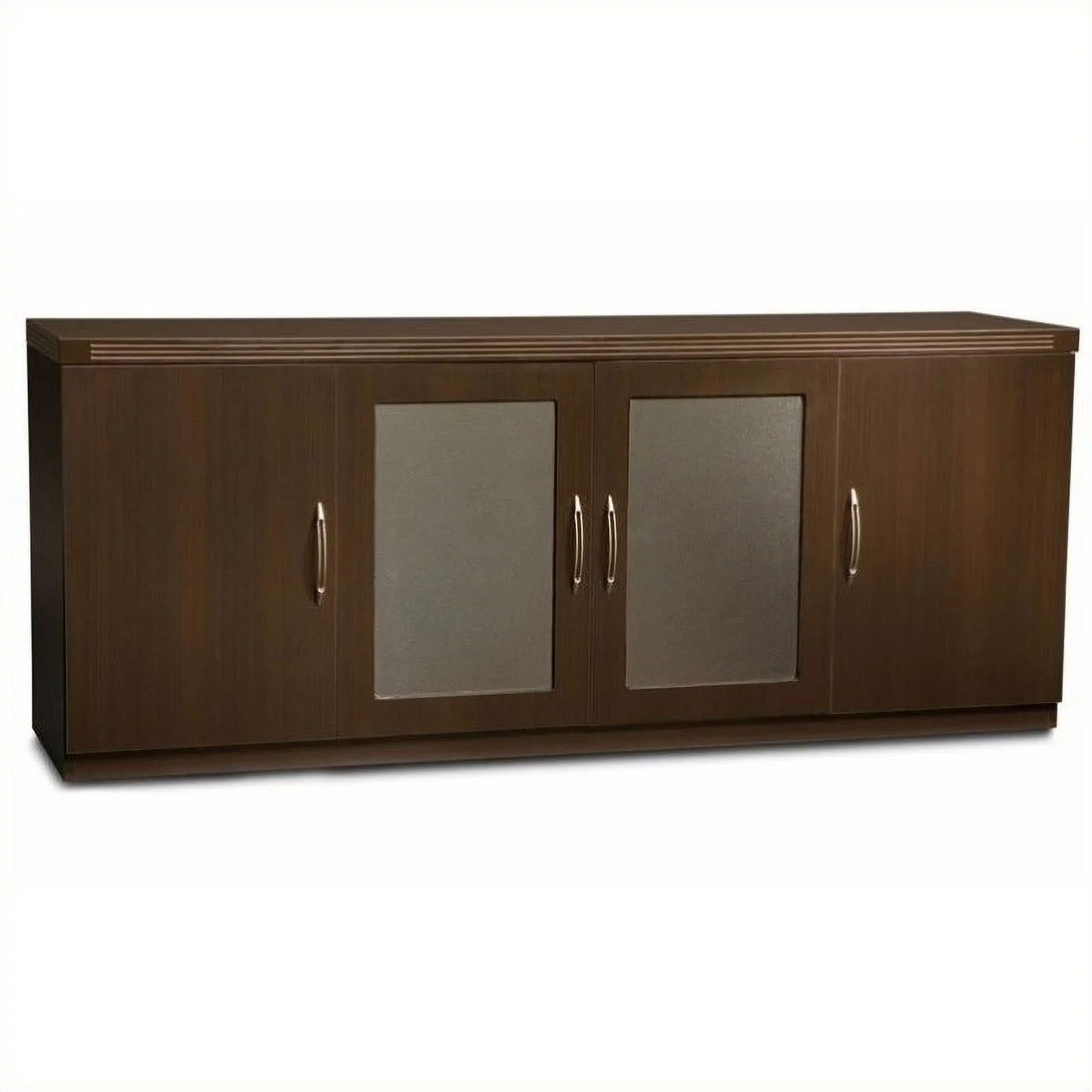 Pemberly Row Modern / Contemporary Low Wall Storage Cabinet in Mocha