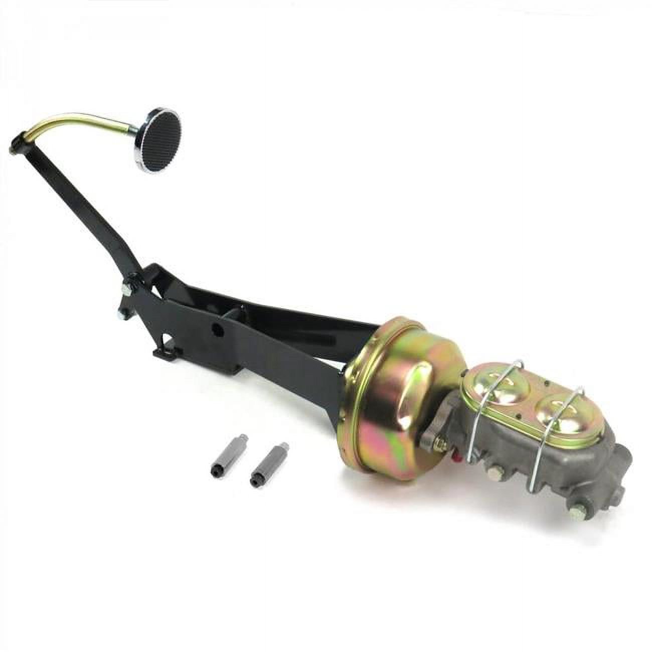 Helix  8 in. 3 in. Pad Disk & Disk Round Single Brake Pedal Kit for 1949-1954 Chevy Car, Chrome