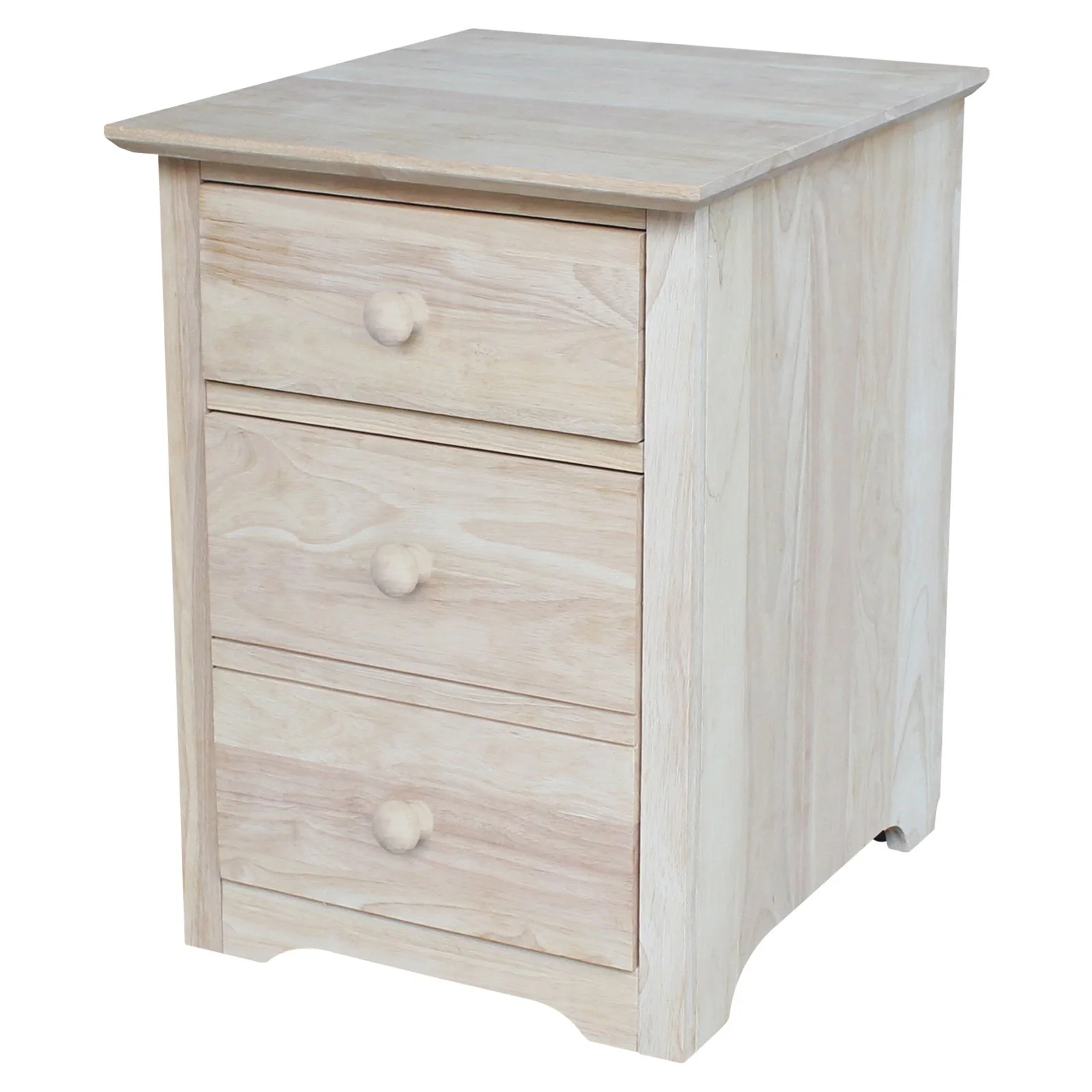 International Concepts Solid Wood Unfinished 2 Drawer Vertical File Cabinet