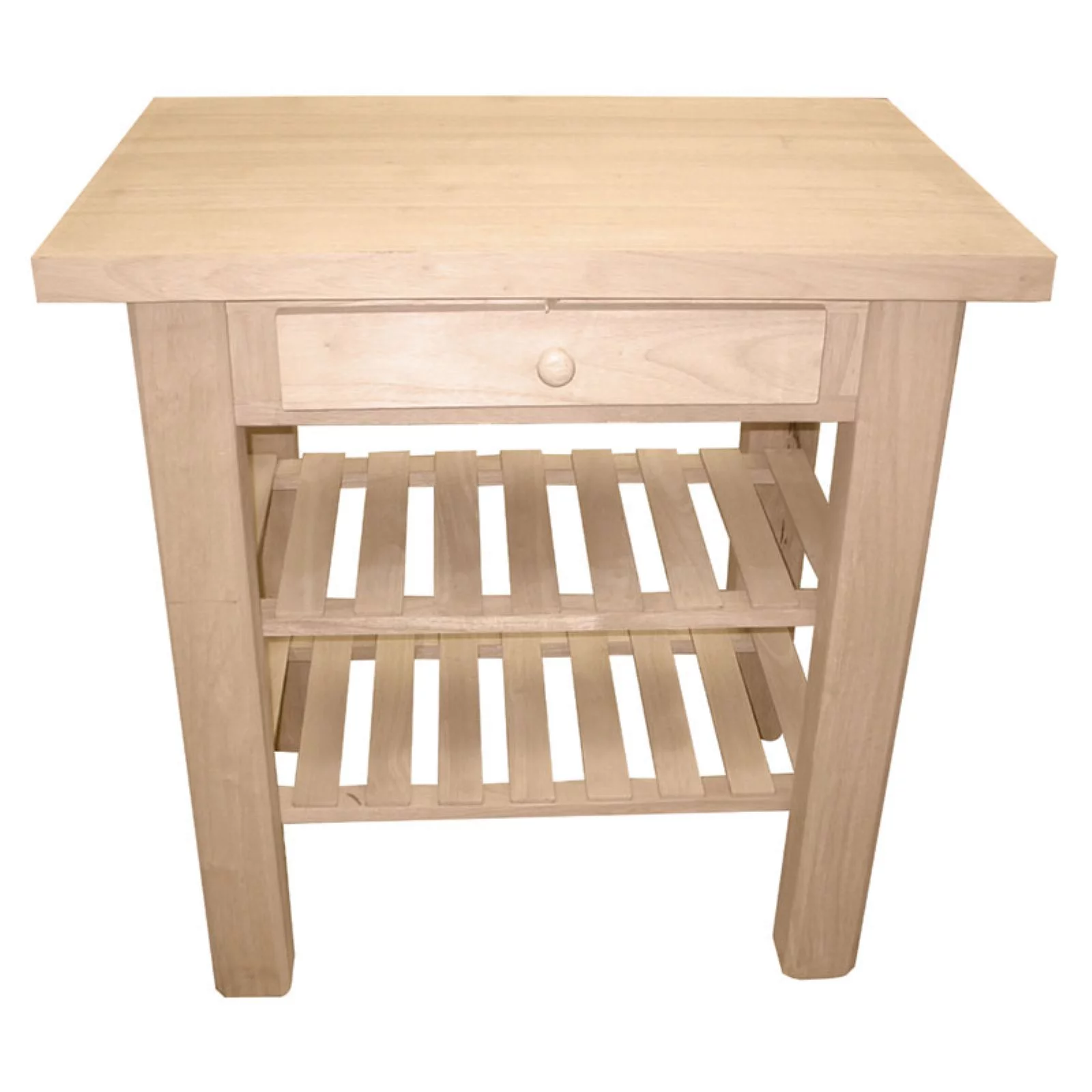 International Concepts Unfinished Butcher Block Kitchen Island
