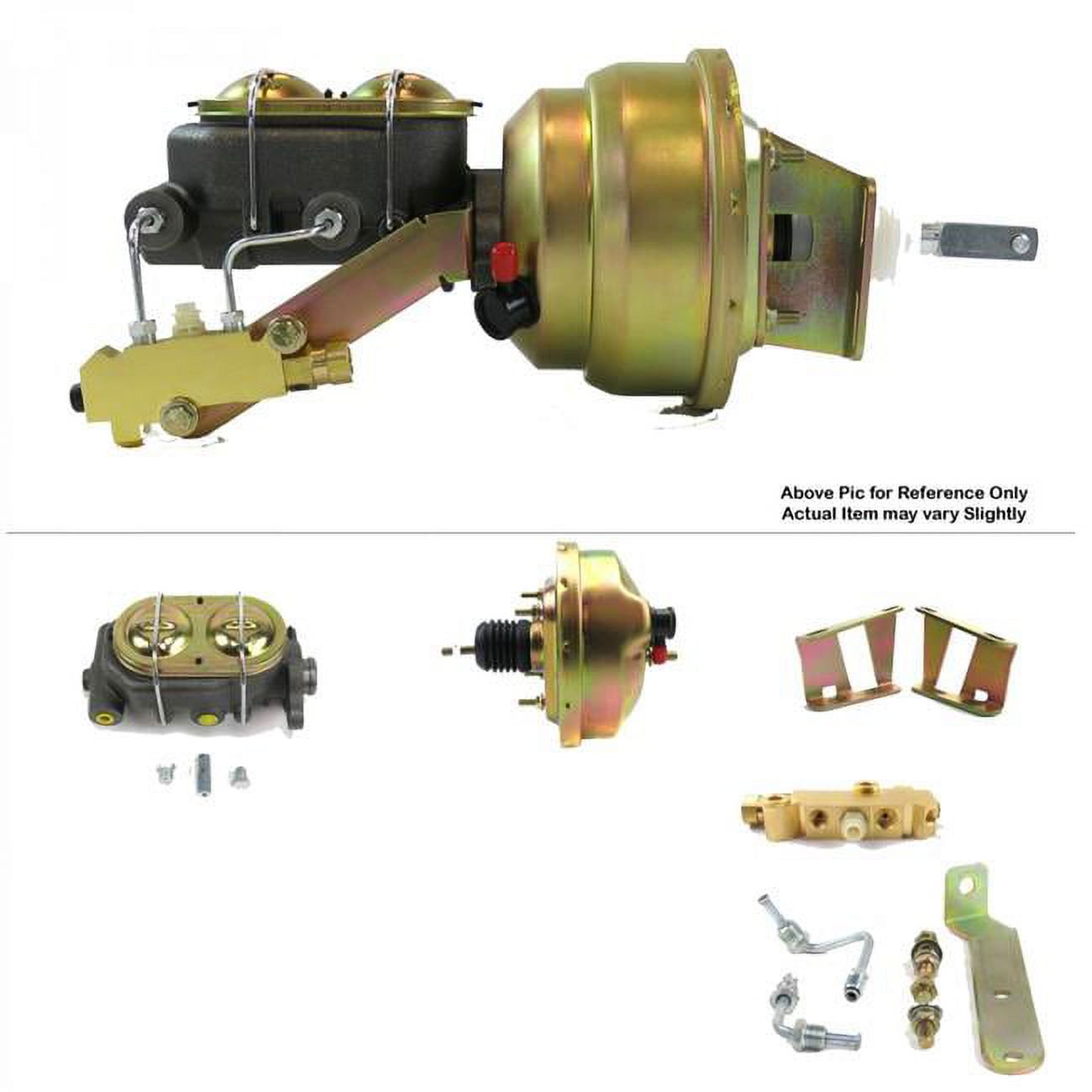 Helix Suspension Brakes & Steering 334689 1955-1957 Chevy Bel Air Firewall Mount Power 8 in. Single Brake Booster Kit LS Disc & Drum