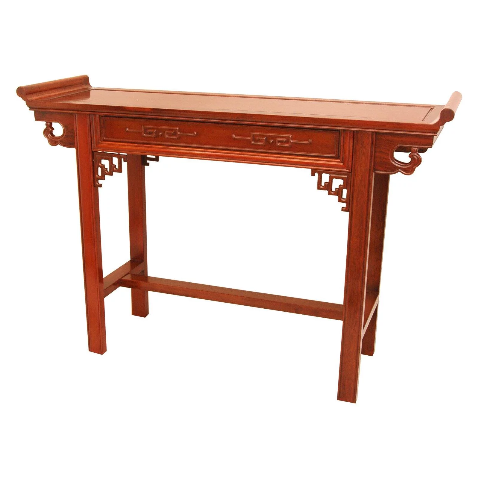 Oriental Furniture Rosewood Qing Hall Table, Honey color