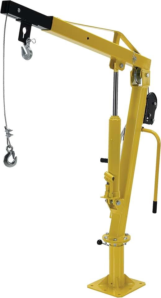 WTJ-2 Winch Operated Truck Jib Crane, Welded Steel, 1000 lbs Retracted Capacity, 56