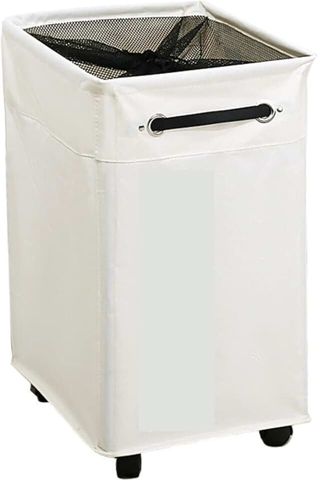 Laundry hampers Foldable Laundry Basket With Wheels Waterproof Basket Cover Mesh Clothes Storage Storage Bag For Home (Color : With)