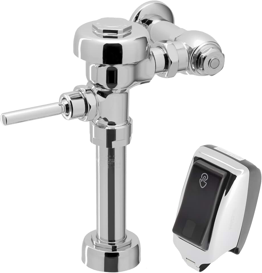Sloan Regal 111 Water Closet Flushometer, 3080053 & Sloan EBV-200-A Retrofit, 3325201 Bundle - Fixture Connection Top Spud, 1.6 GPF Flush Valve, Exposed Side Mount Sensor, 72 Hour Sentinel Flush