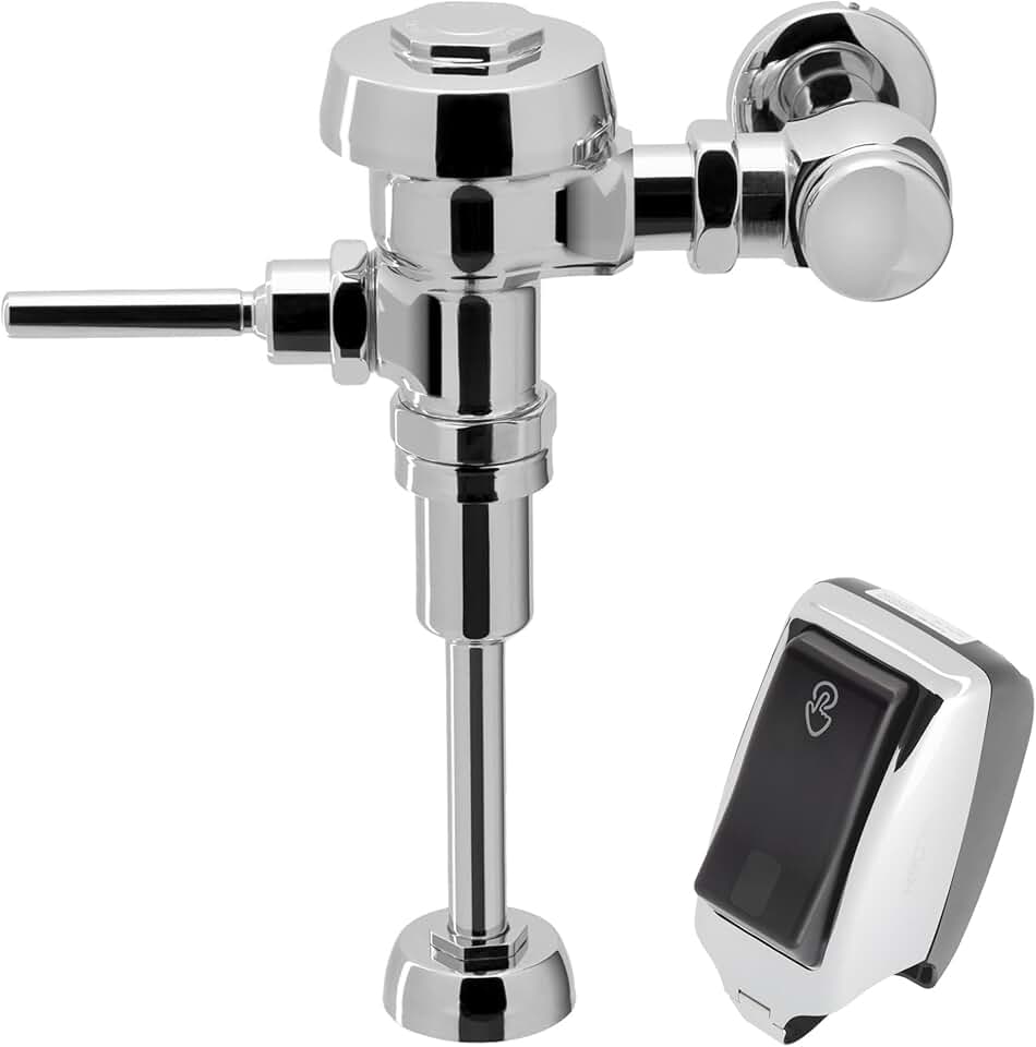 Sloan Royal 186 Urinal Flushometer, 3012636 & Sloan EBV-200-A Retrofit, 3325201 Bundle - Fixture Connection Top Spud, 1.0 GPF Manual Flush Valve, Exposed Side Mount Sensor, 72 Hour Sentinel Flush