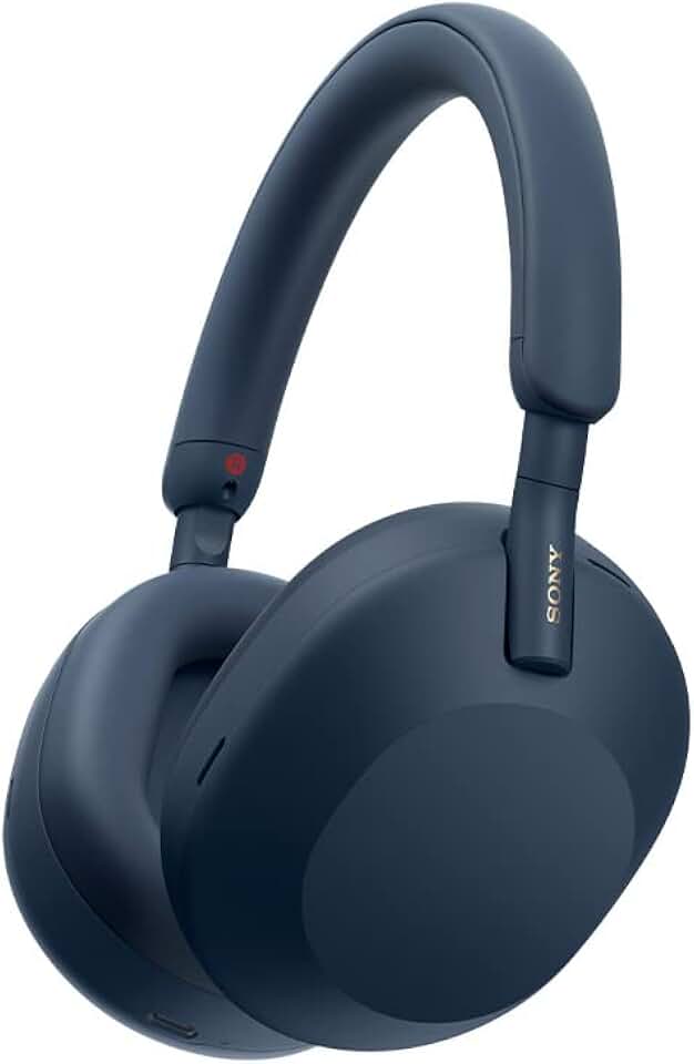 Sony WH-1000XM5 Noise Canceling Wireless Headphones - 30hr Battery Life - Over-Ear Style - Optimized for Alexa and Google Assistant - Built-in mic for Calls (Blue)