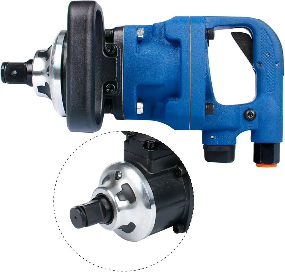 1 Inch Air Impact Wrench, High Torque Pneumatic Impact Wrench with D Handle, Torque Output Up to 2100 ft lb