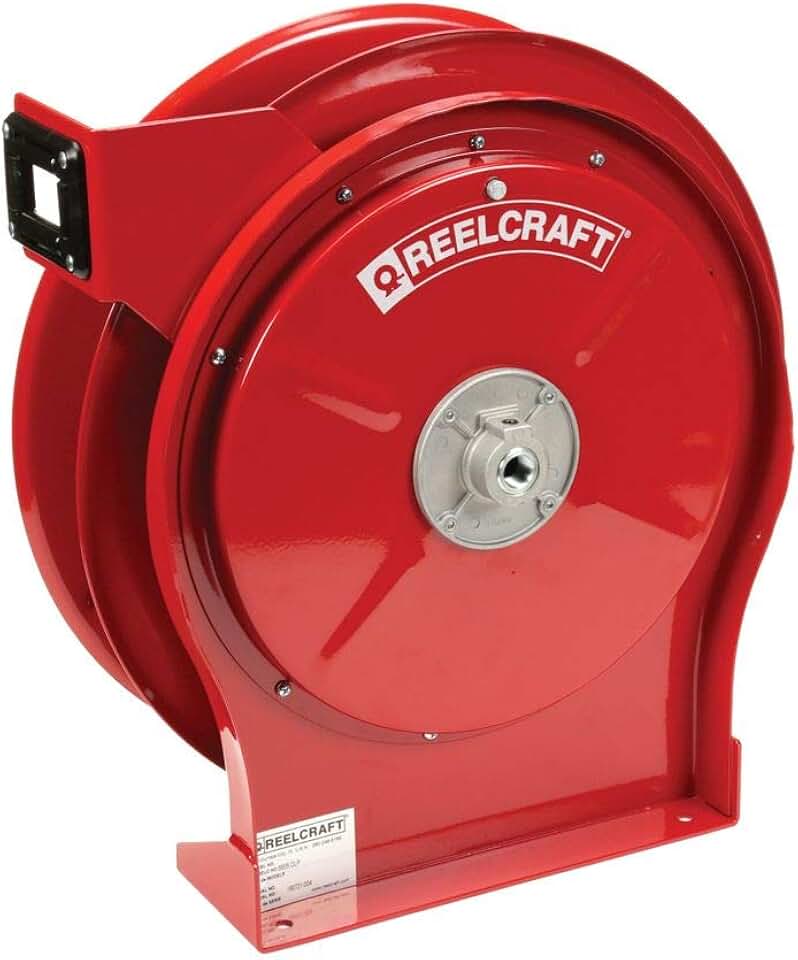 Reelcraft 5605 OLP Premium Duty Spring Retractable Hose Reel, 50' Air/Water Hose Not Included