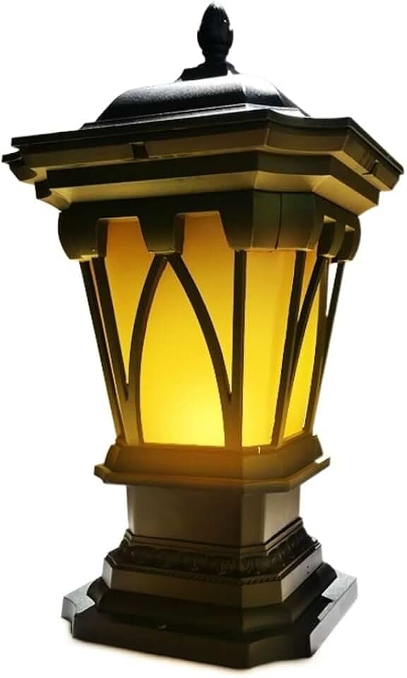 Creative Victorian Outdoor Traditional Lantern Garden Décor Post Pedestal Light IP55 Exterior Rating for Gardens Patio Garden Pagoda Pillar Lamp Lights Fixture (Size : H-64cm)