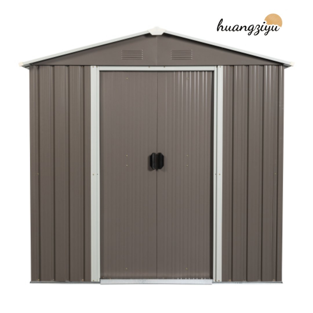 Outdoor Storage Shed,Galvanized Steel Storage Cabinet with Lockable Door
