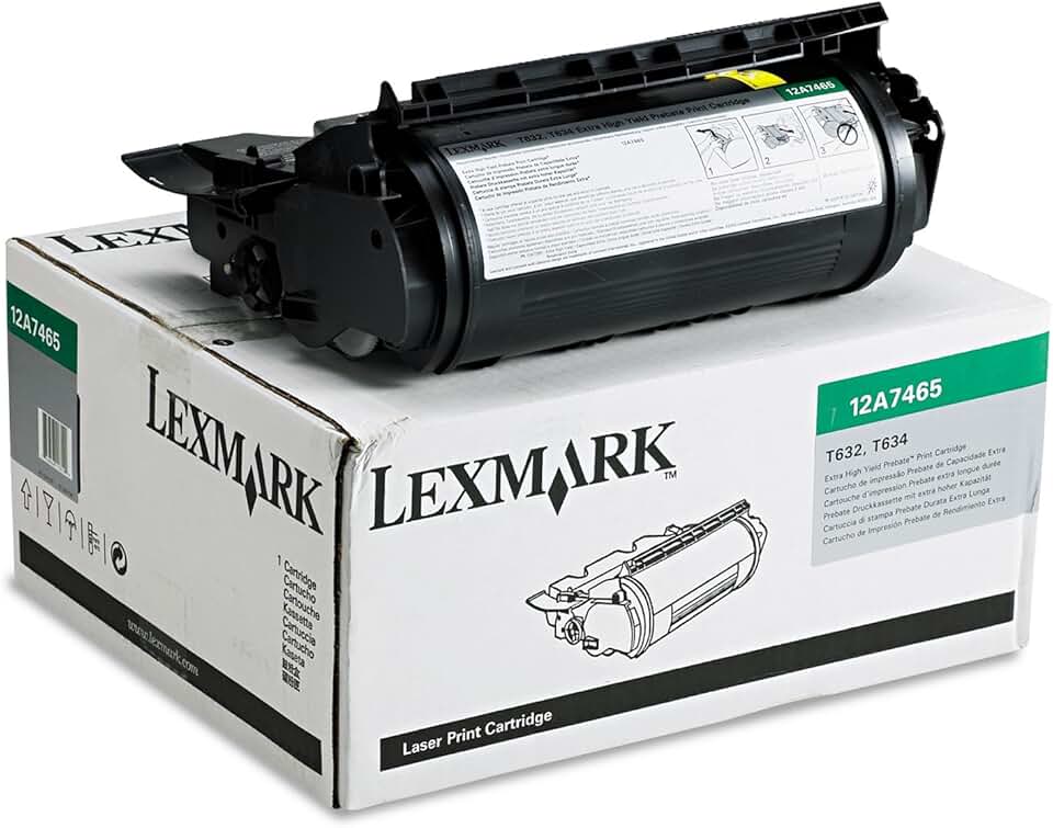 Lexmark 12A7465 Extra High-Yield Toner Cartridge, Black - in Retail Packaging