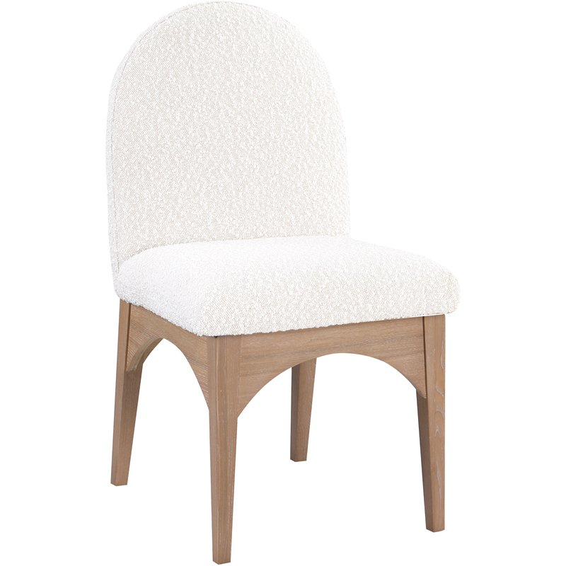 Pemberly Row Contemporary Cream Boucle Fabric Dining Side Chair