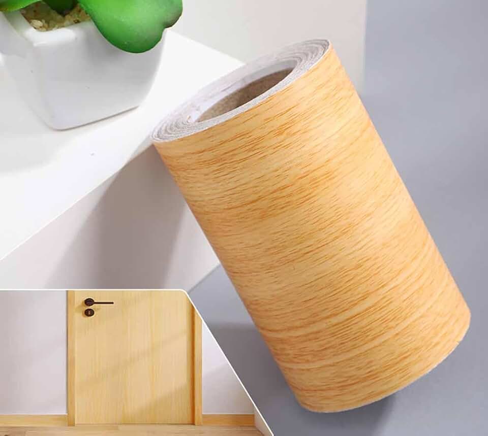 Realistic Wood Grain Repair Tape, Self Adhesive Wood Grain Repair Patch for Tables, Chairs, Doors, Windows, Floors, Furniture (Wood01,3.9X1800 inch)