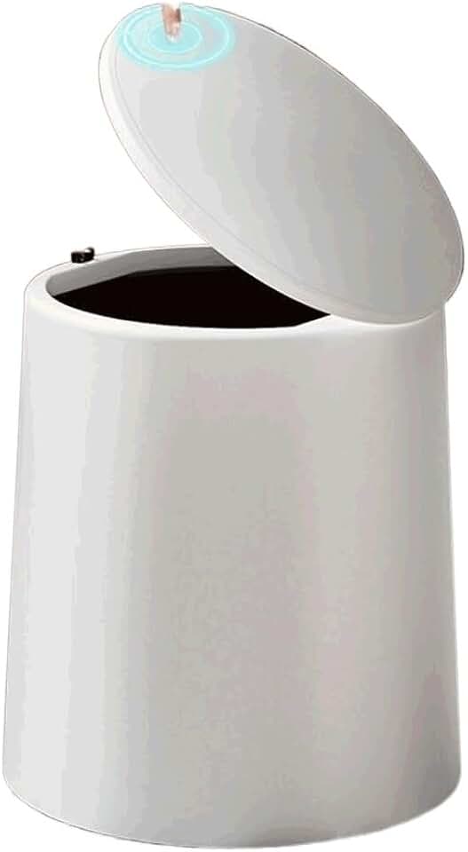 Desktop Trash Can Press Bucket Home Desk Waste Bins Wastebasket with Hidden Inner Barrel