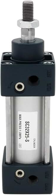 Standard Air Cylinders 63mm Bore Double Acting Pneumatic Cylinder Stroke25-1000mm SC63X200 SC63X500S SC63X800 SC63X25 1Pcs(SC63X700,Nill (no magnetism))