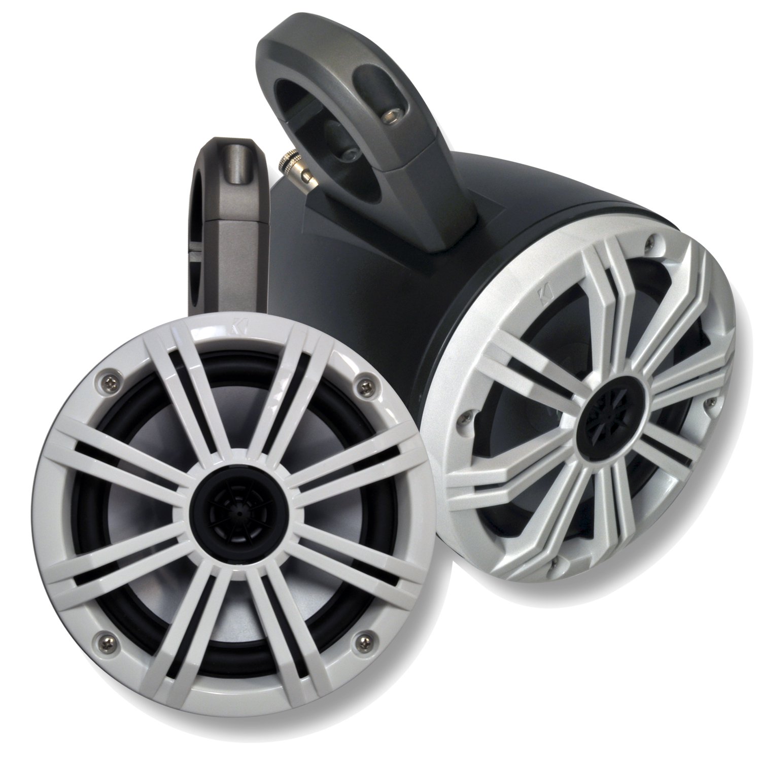 Black Kicker Wake Tower System with Kicker White 6.5