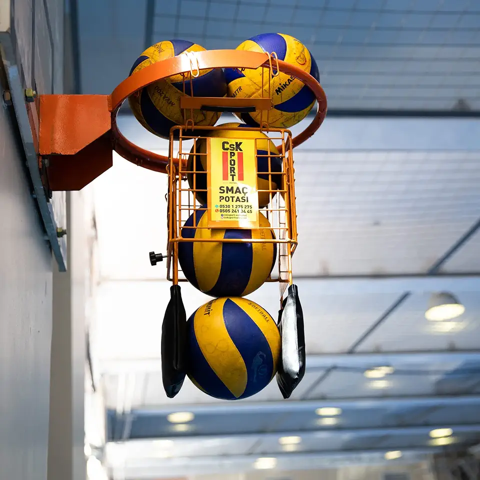 CsK Sports Height Adjustable Telescopic Iron Poles, Crane System, Portable Training Equipment with 5 Height Adjustments, Suitable for Team Training