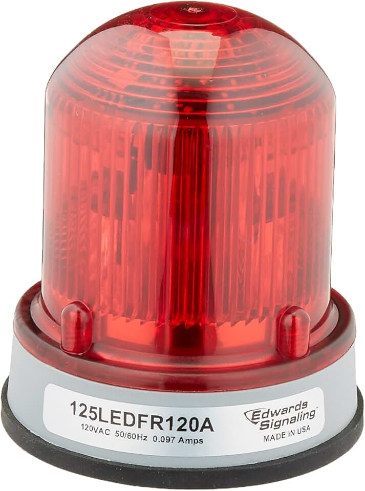 Edwards-Signaling LED Warning Light, 120VAC, Red, 65 FPM, 125LEDFR120A