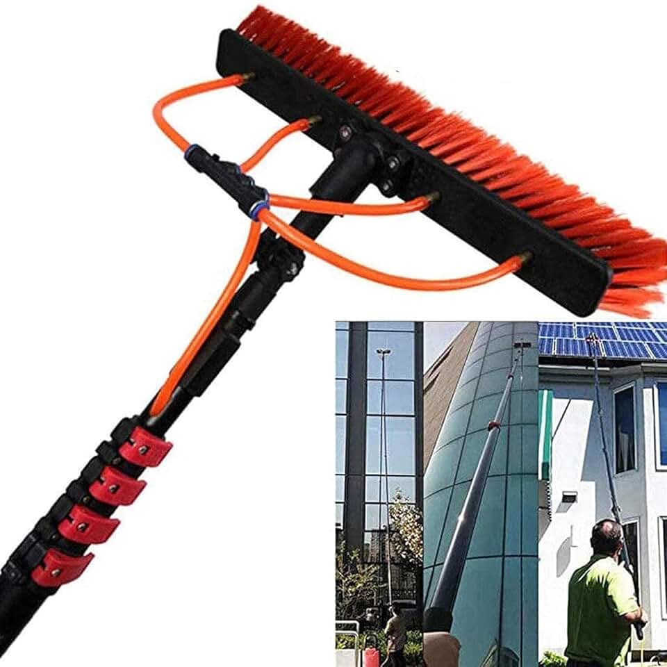Window Cleaning Pole Telescopic Cleaning Brush Carbon Fiber Telescopic Rod Photovoltaic Panel Cleaning Equipment for Trucks Windows (Size : 36FT/10.8M)