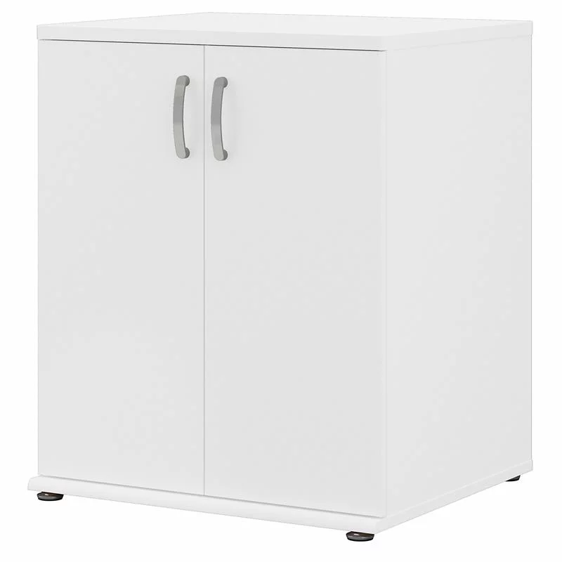 Pemberly Row Laundry Room Cabinet with Doors in White - Engineered Wood