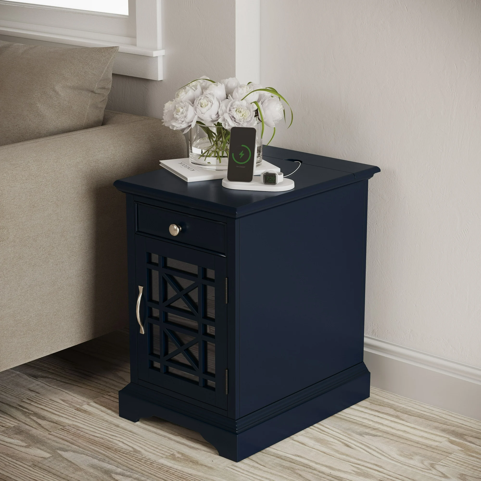 Jofran Craftsman USB Charging Chairside End Table