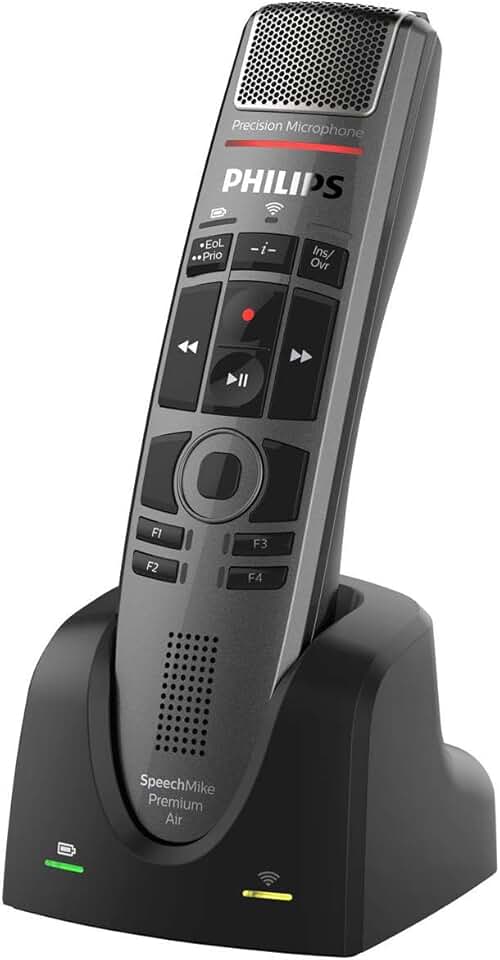 SpeechMike Premium Air Wireless Dictation USB Microphone, Push-Button
