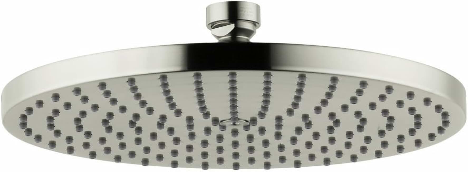 hansgrohe hansgrohe Starck 9-inch Showerhead Luxury Modern 1-Spray RainAir Air Infusion with Airpower with QuickClean in Brushed Nickel, 28494821