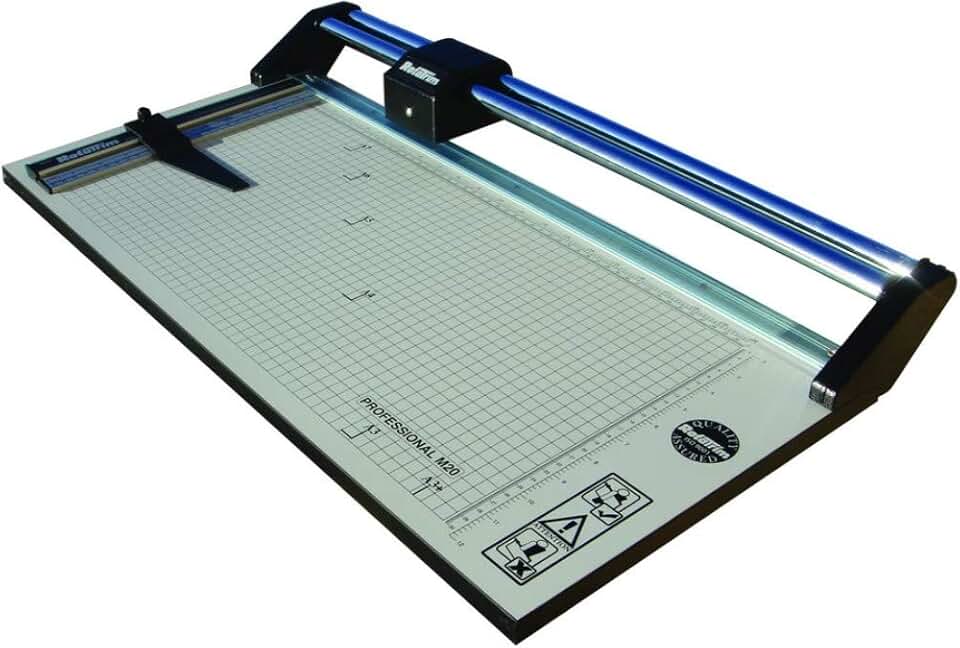 Rotatrim 60110 15-inch Rotatrim Professional Rotary Trimmer; 1-inch Thick Baseboard; 1/12-inch Edging; Dual Stainless Steel Guide Rails; Self-Sharpening; Up to 3mm Maximum Cut Depth