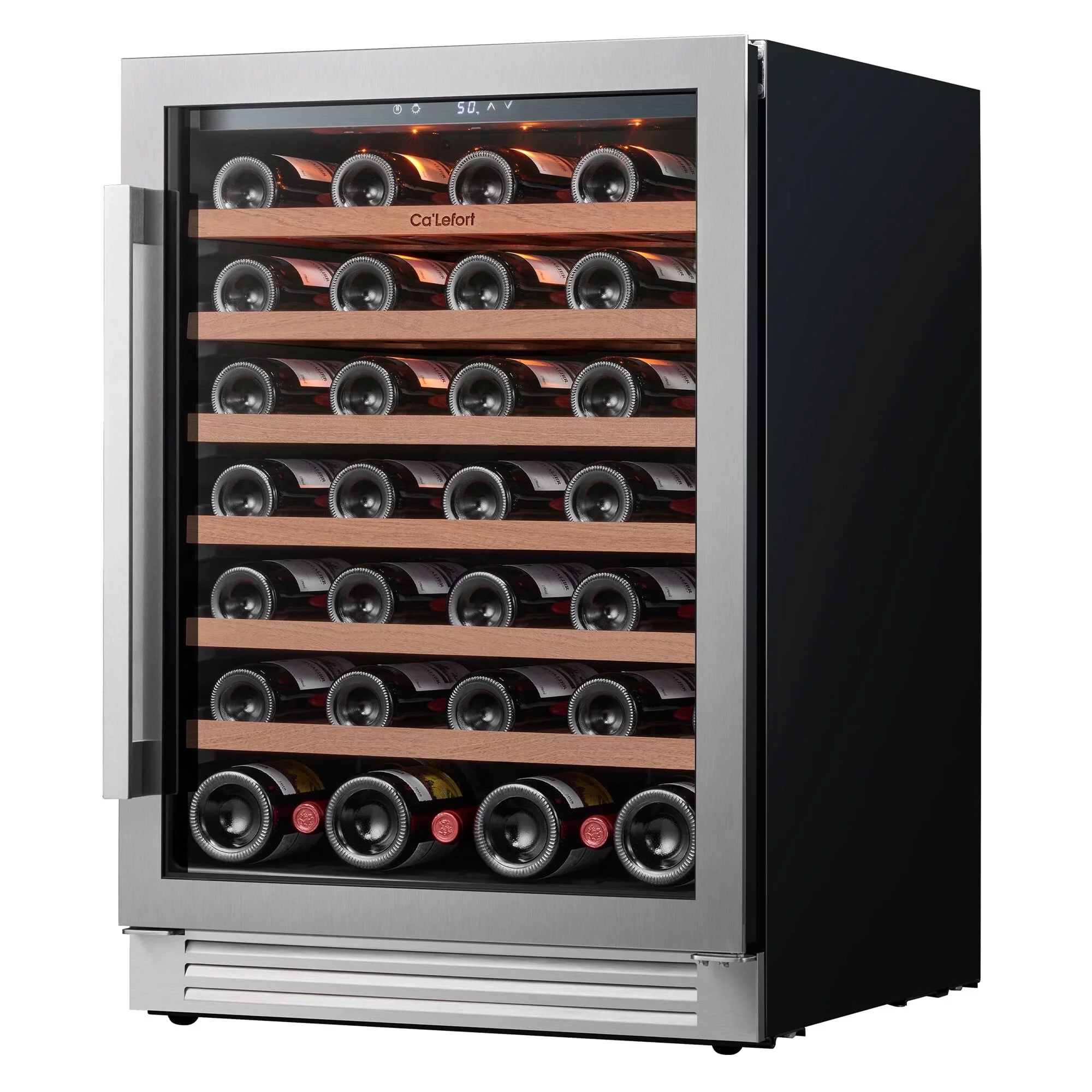 Ca'Lefort 24 inch Wine Refrigerator, 54 Bottles Wine Cooler with Stainless Steel Frame for Home