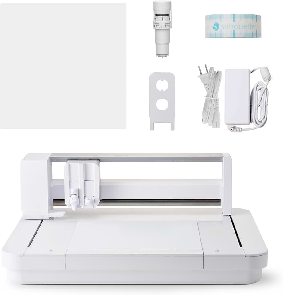 Silhouette Curio 2 12 inch Wide Format Flatbed Cutter with Electrostatic Bed, 20 mm Material Height, Electric Tool Compatible, and Silhouette Studio